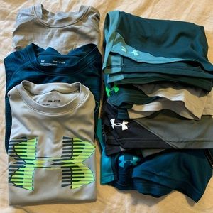 Boys Under Armour Shorts & Shirts Lot Youth Small